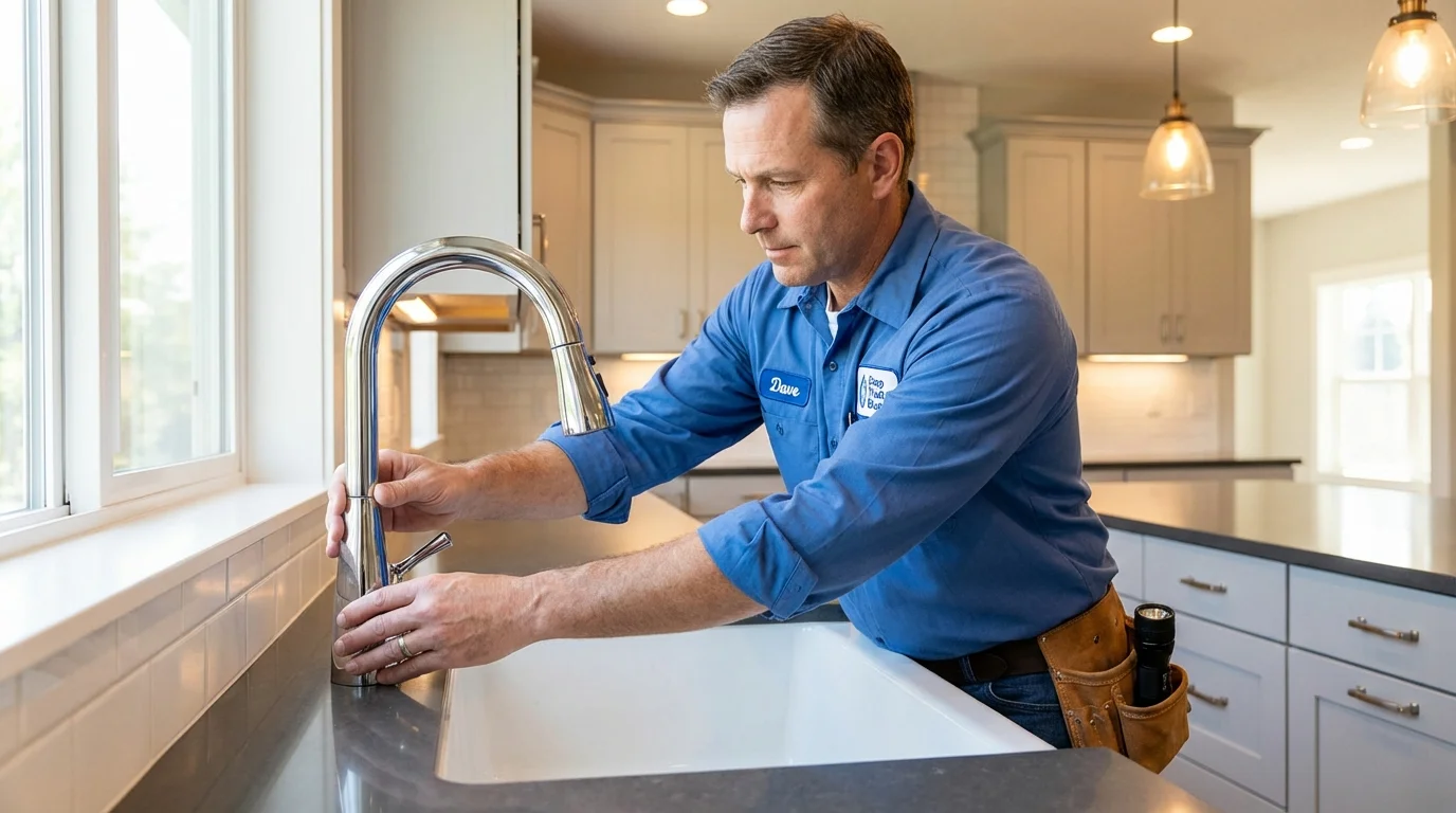 Kitchen faucet installation by Johns Plumbing LLC in Parlier